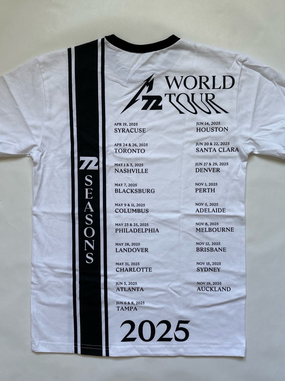 Metallica pop up exclusive 2025 world tour ringer tee short sleeve metal tshirt - Picture 3 of 4